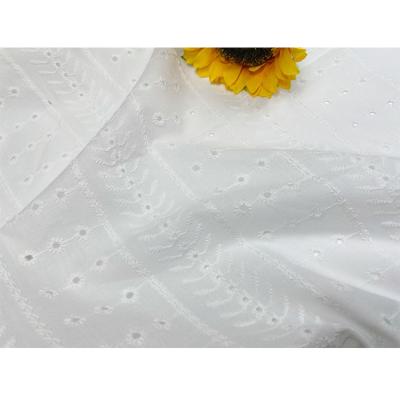 China 2022 New Product Breathable Popular Cotton Lace Fabric White Embroidery Cotton Lace Fabric Embroidery for sale