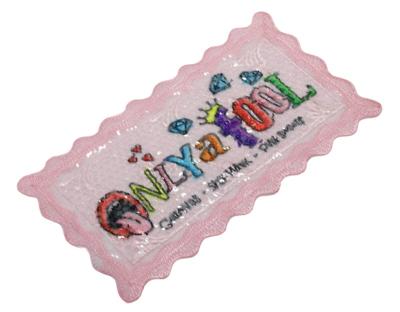 China Sustainable High Quality Embroidery Sequin Chenille Patches Cartoon Letters Patch for sale