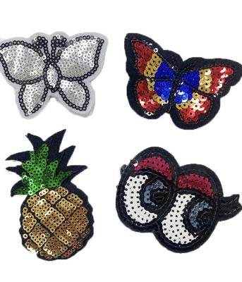 China Other Patches Custom Embroidery Embroidered Patches Iron On Sequin Patches Logo Garment Accessories For Clothing for sale