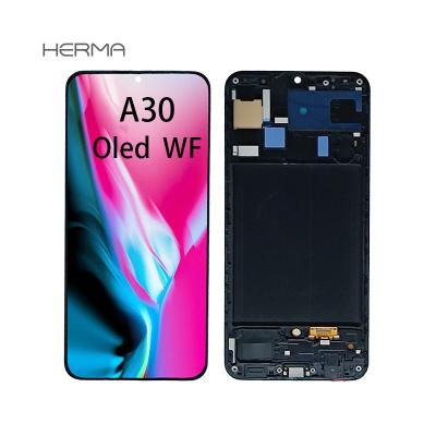 China Black Mobile Phone LCD Screen A30 Oled Touch Display Mobile Phone LCD For Samsung A30 With Frame LCD Touch Screen For Samsung 6.4 inch for sale