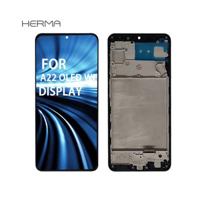 China OEM OLED Display LCD Touch Screen Replacement With Frame For Samsung Galaxy A22 A22 OLED WF for sale