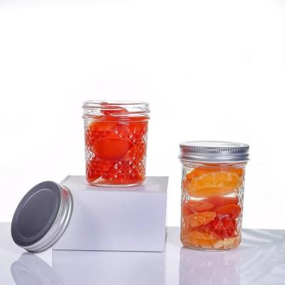 China Hot Selling Food Container Storage Glass Caviar Glass Jar For Honey With Lid for sale