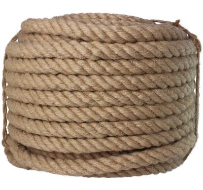 China High Quality Natural Sisal Rope 100% Jute Rope Twist Rope Brown Manila Rope Suitable For Dock, Tree Swing. for sale