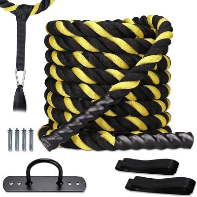 China Commercial Use 3in *12m Power Cross Training Customized Logo Exercise Fitness Battle Rope Cover for sale