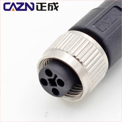 China IP67 16A Large Automotive Current Power Connector M12 3 4 5 Pin Male T Code Mount Female Cable Connector for sale