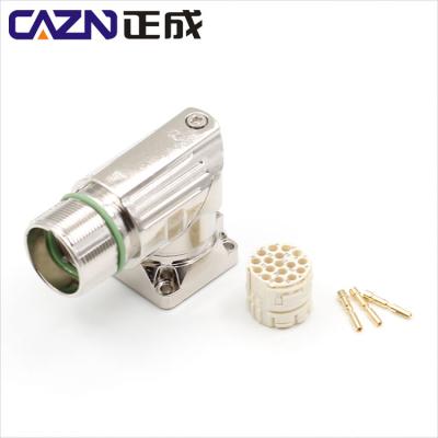 China M23 signal automotive connector angled socket 4 6 7 12 16 17 19pin intercontec m23 5pin power 623 connector for sale