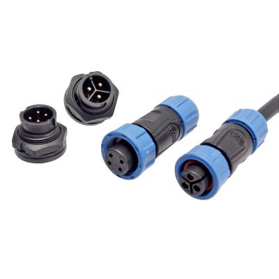 China Waterproof Automotive E10 mini bayonet socket connector 2 3 4 5 6 7 8 1012 pin plug IP67 M10 socketplastic connector for sale