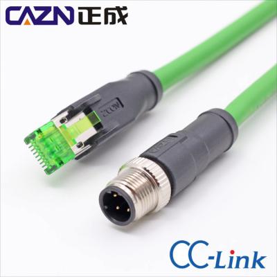 China IEC 61784-1 CPF 8 production use M12 4pin A automotive code application Ethernet DC-link male-female connector for sale