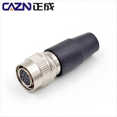 China 12pin IP67 Hirose HR10A-10P-12S automotive waterproof female connector for industrial camera for sale