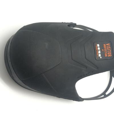 China All Black Steel Toe Safety Shoe Cover Steel Toe Visitor With Rubber Back Strap for sale