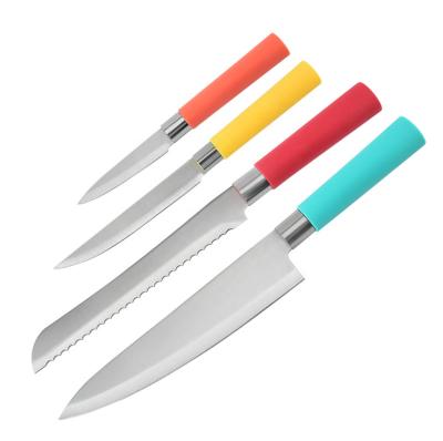 China Professional Chef Stocked 4 Pc Kitchen Knife Set Kitchen Knife Set Stainless Steel Chef Knife Set for sale