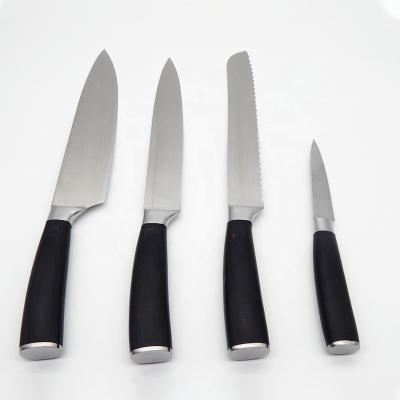 China Durable Professional Stainless Steel Chef's Knife Set Matte Color Wood Handle 4 Piece Kitchen Knife Set for sale