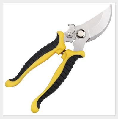 China Anti-Slip Handle Household Gardening Tool for Shearing Tree Pruning Scissors Stainless Steel Garden Shear with Labor-Saving Handle for sale