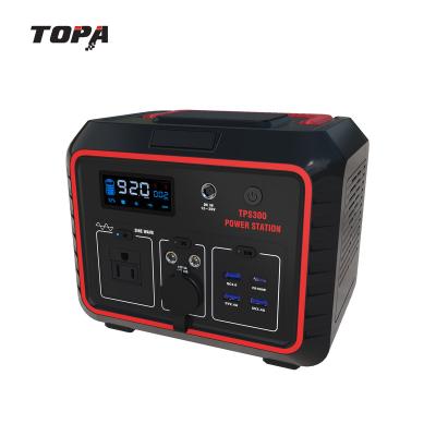 China TOPA 300W 308Wh Power Station Cordless Lithium Ion Battery Portable Backup Solar Charging Generator for sale