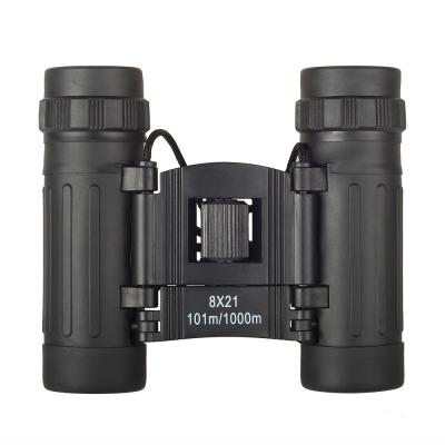 China Alluminum Alloy +Optical Glass+ABS Plastic Compact Lightweight Binoculars Small For Adults Kids Mini Pocket Folding 8x21 Bird Watching Binoculars for sale