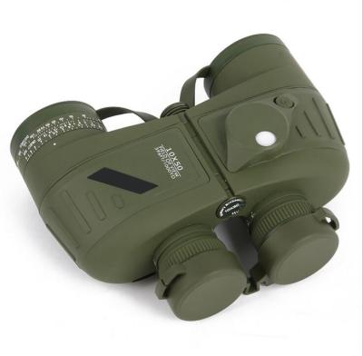 China Alluminum Alloy +Optical Glass+ABS Plastic Purchasing 10x50 IPX7 Waterproof Binoculars With Compass Range Finder Button Battery for sale