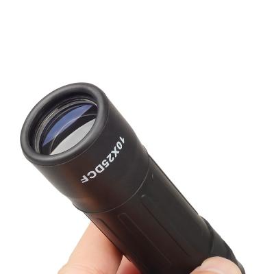 China Factory Direct Sale Glass+ABS 10x25 Mini Waterproof Monocular Telescopes Optical Roof Prism for sale