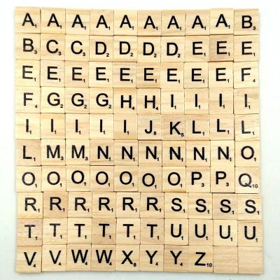 China Eco - Friendly Natural English Words Wooden Letters Alphabet For Crafts for sale