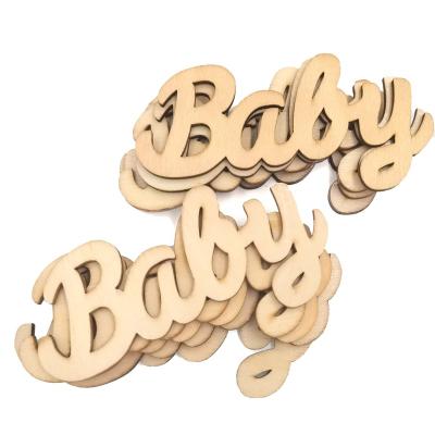 China Wholesale Europe alphabet baby carved wood craft material for diy project baby room deco for sale