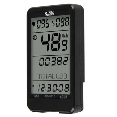 China 9 Tongue Hour Monitor Sunding Bike Computer Heart Rate Monitor Bicycle Speedometer Cycling Odometer Wireless Cadence Sensor Outdoor Rainproof for sale