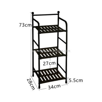 China Sustainable Home 3 Tier Storage Rack Kitchen Corner Organizer Shelf For Bathroom for sale