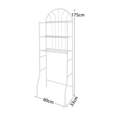 China Standing Type Hot Sale Standing Type Bathroom Organizer Rack Save Stoage Space Metal Washing Machine Storage Rack for sale