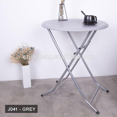 China Portable Easy-To-operate Multifunctional White Round Table Corner Small Metal Foldableround Table for sale