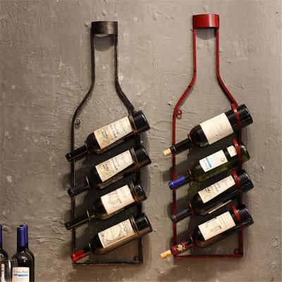 China Industrial Style Wall Shelf Wine Rack Wine Rack French Country Style French Kitchen Gift Hanging Floating Glass Home Decorative Present for sale