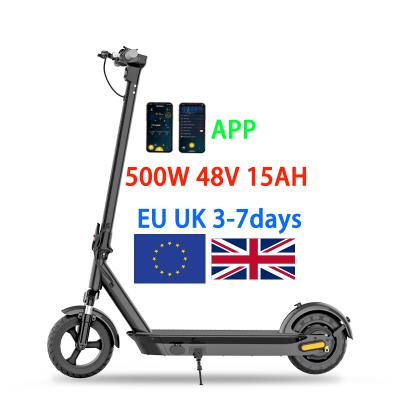 China Europe Unisex Adult Warehouse Folding Two Wheel Scooters 10inch Escooter 500W 48V 15ah Electric Scooter for sale