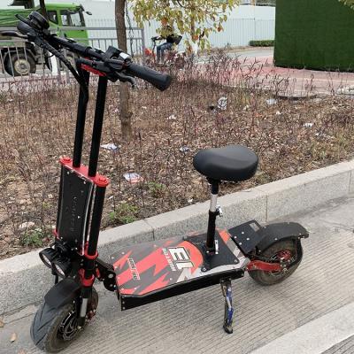 China Unisex Electric Scooter 5600W 2*2800W Double Motor Fat Tire Fast Electric Escooter Hydraulic Suspension Adults Kick Scooter With Seat for sale