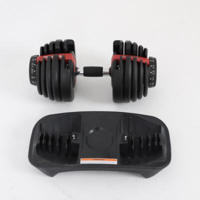 China OEM Durable Quick Change Weight Adjustable Dumbbell With Rubber Coated Adjustable Dumbell for sale