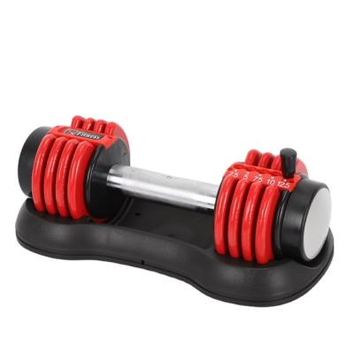 China Durable Heavy Duty Home Gym Equipment 11.35KG Custom Cast Iron Fitness 25lb Free Weights Set Adjustable Dumbbell for sale