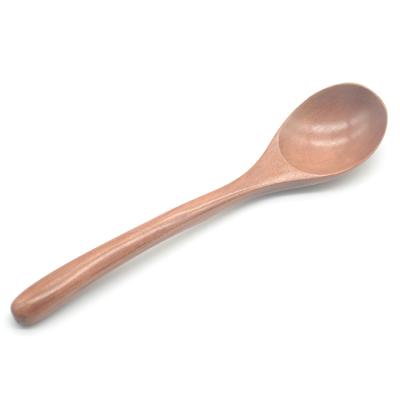 China Sustainable Wholesale Rice Round Serving Standard Wooden Coffee Spoon for sale