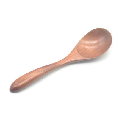 China Sustainable Eco-Friendly Quality Natural Short Soup Wooden Spoon for sale