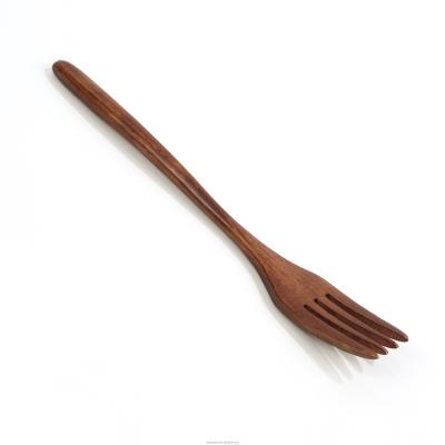 China Large Good Sustainable China Wooden Fork And Spoon Set Natural Restaurant Forks With Factory Price for sale