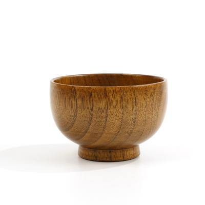 China Sustainable Kitchen Traditional Jujube Wooden Salad Bowl For Eat for sale