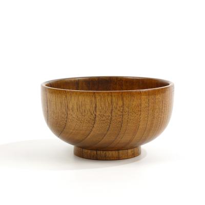 China Sustainable Factory Direct Cutlery Round Fruit Serving Jujube Wooden Bowl for sale