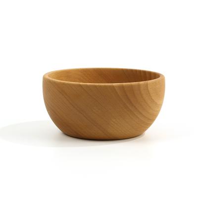 China Sustainable Hot Wholesale Kitchen Beech Wood Bowl For Soup for sale