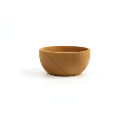 China Sustainable China made small pure handcraft salad vintage high temperature resistance wooden bowl for sale