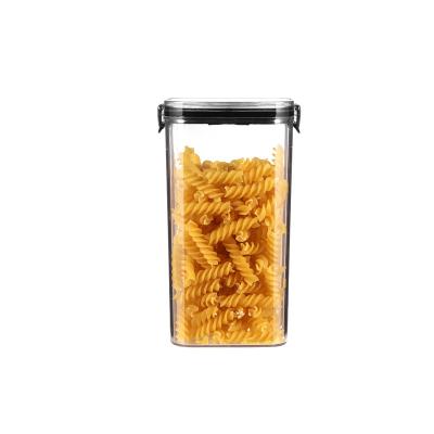 China Sustainable Wholesale Rectangle Easy Open Plastic Nuts Snack Storage Bottle And Jar Sealed Box for sale