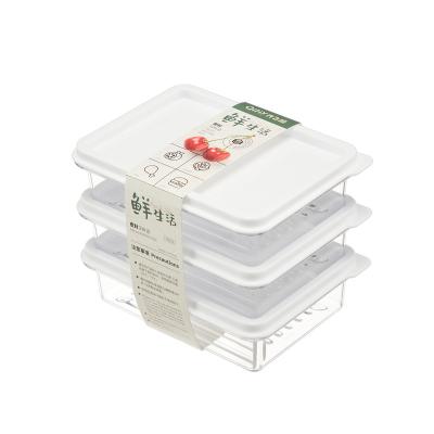 China Eco-Friendly Fridge Organizer Save Space Plastic Sustainable Fridge Food Storage Container for sale