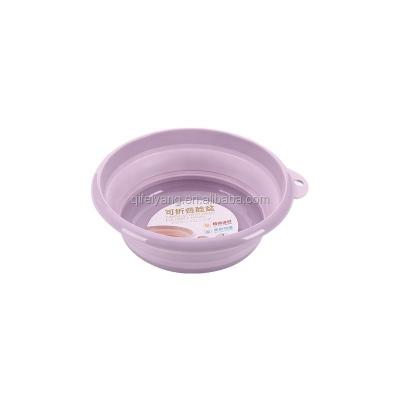 China Sustainable Plastic Silicone Travel Portable Collapsible Camping Wash Basin Wash Basin for sale