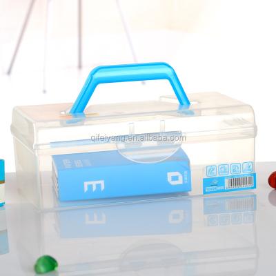 China Viable Wholesale Plastic Clear Lid Lock Storage Box Small Tool Box With Handle for sale