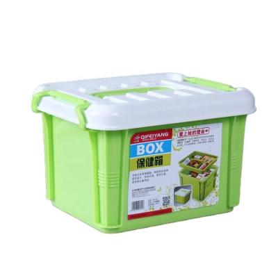 China Family Medicine Storage Box Organizer Plastic Portable Household Portable Medicine Kit for sale