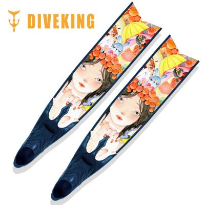 China The fins are made of ultra long light weight pure professional adult diving deep diving fins free carbon fiber DIVEKING carbon fiber fins for sale