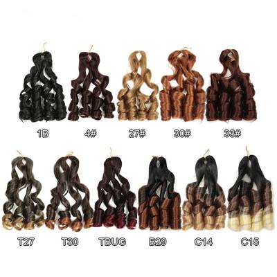 China Flame Retardant Low Temperature And Sweat Resistant Synthetic Nigerian Yaki Pony Style Braid Hair Wavy Attachments Custom Color Synthetic Spanish Curl Hair for sale