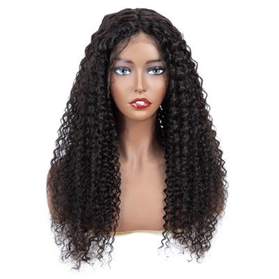 China High Quality Raw 100% Natural Hairline Glueless Front Lace Wig Human Hair Peruvian Jerry's Kinky Curly Headband Wigs Curl 13*4 Real for sale