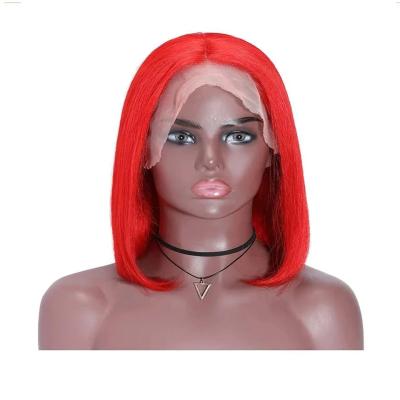 China Cherry Burgundy Wine Natural Red Color Silky Straight Short Bob Wig Wave 10