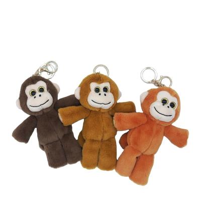 China Hot Selling Hanging Animal Doll Plush Toy Key Chain Pendent Cute Monkey Shape Stuffed Lovely Decoration Birthday Gift for Kids Monkey Hanging for sale