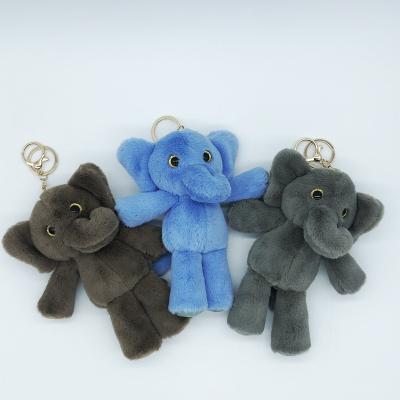 China Hot Selling Popular Soft Toy Plush Elephant Key Chain Sound Doll Colorful Animal Elephant Shape Stuffed Plush Pendent Present For Kids for sale